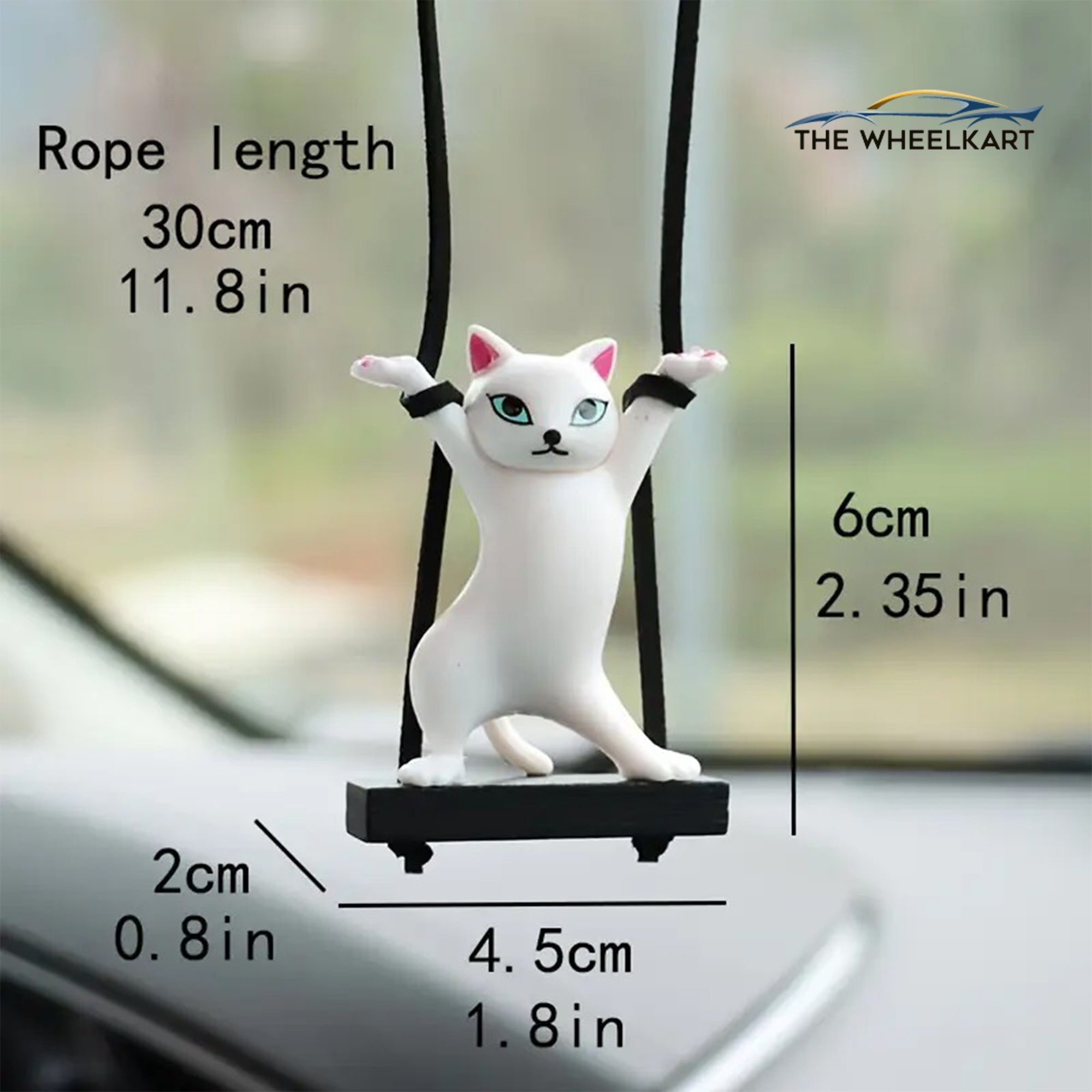 1pc Charming Cat Car Pendant, Cute Cat Dancing Cat