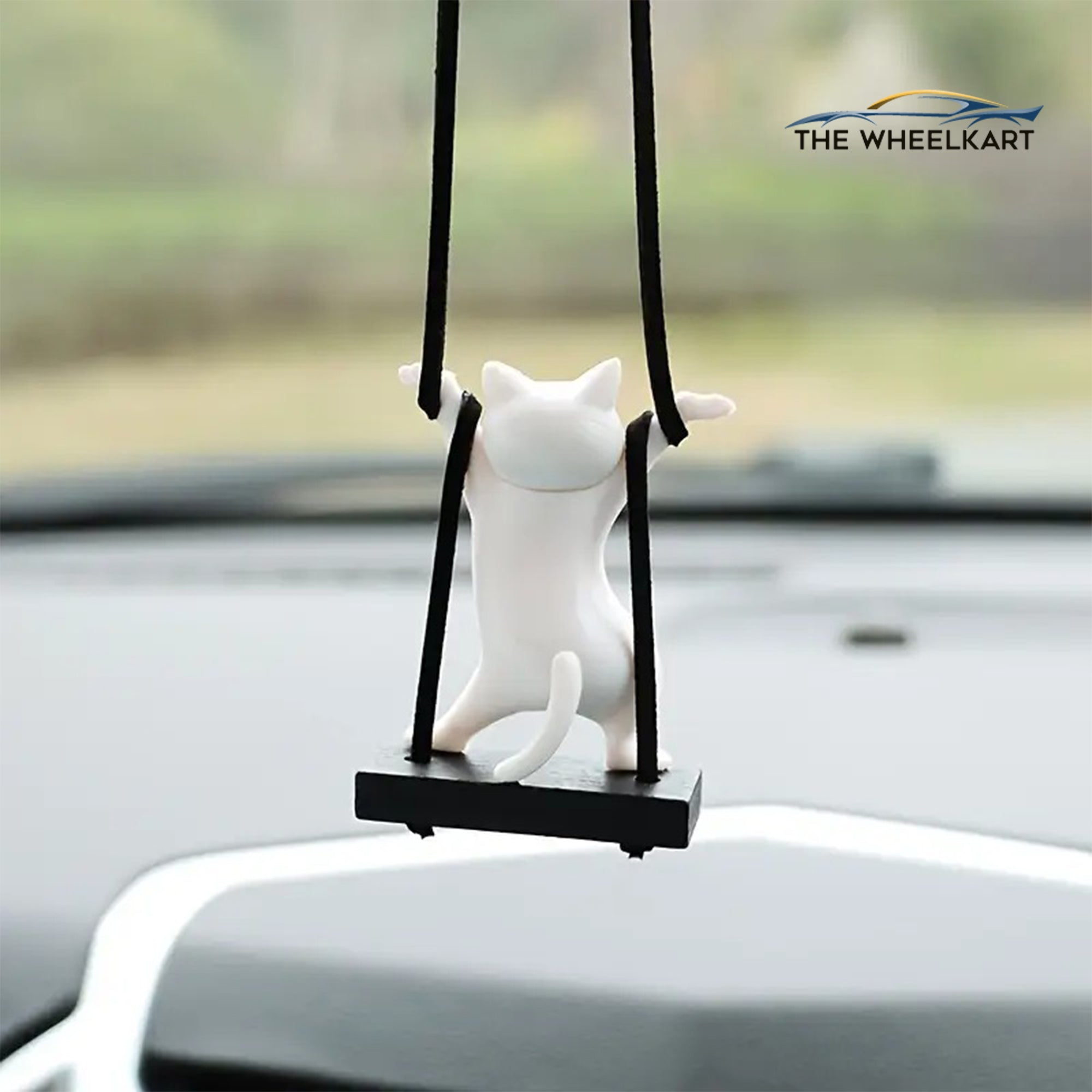 1pc Charming Cat Car Pendant, Cute Cat Dancing Cat