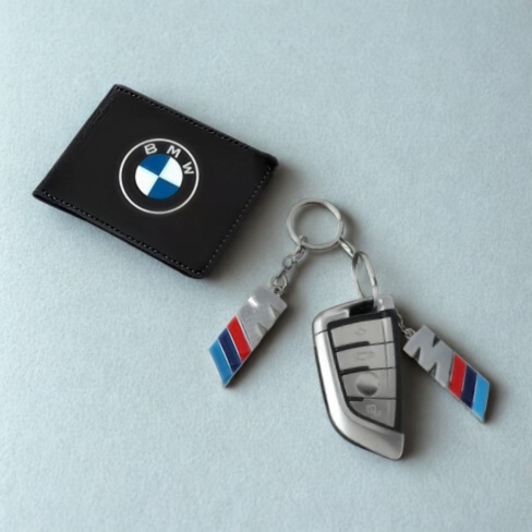 Bundle 2 – BMW Styling Keychain + Car Wallet