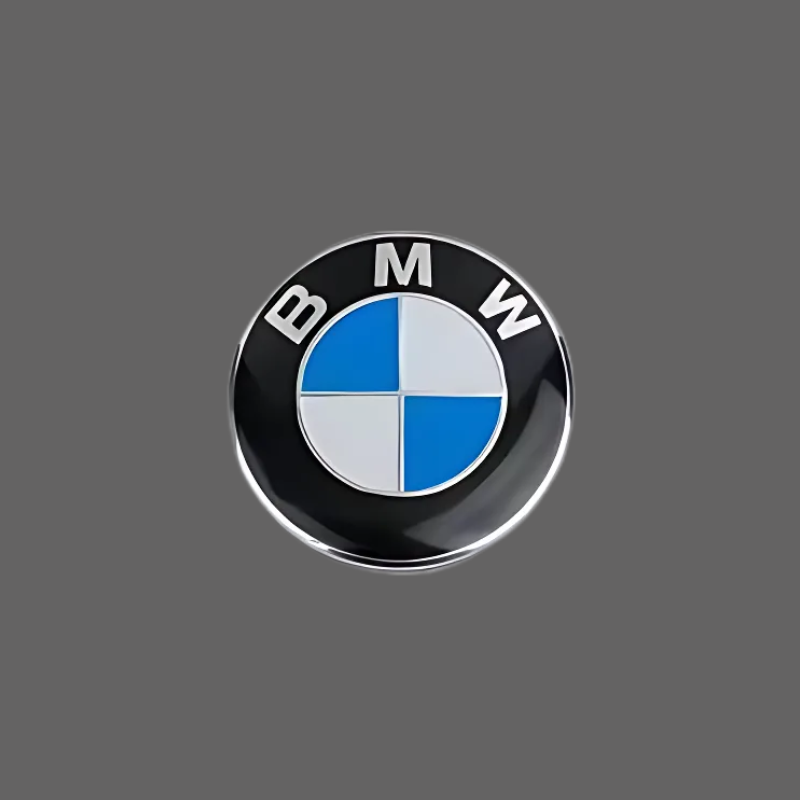Set of 4 BMW Gloss Black Wheel Center Caps – 68mm with Silver Logo