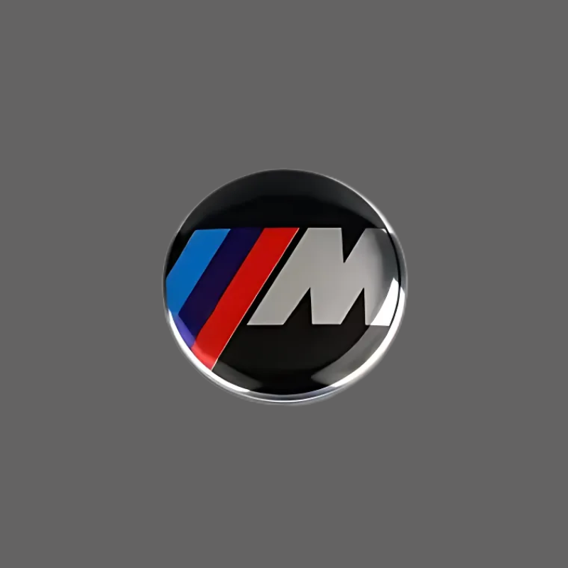 Set of 4 BMW Gloss Black Wheel Center Caps – 68mm with Silver Logo