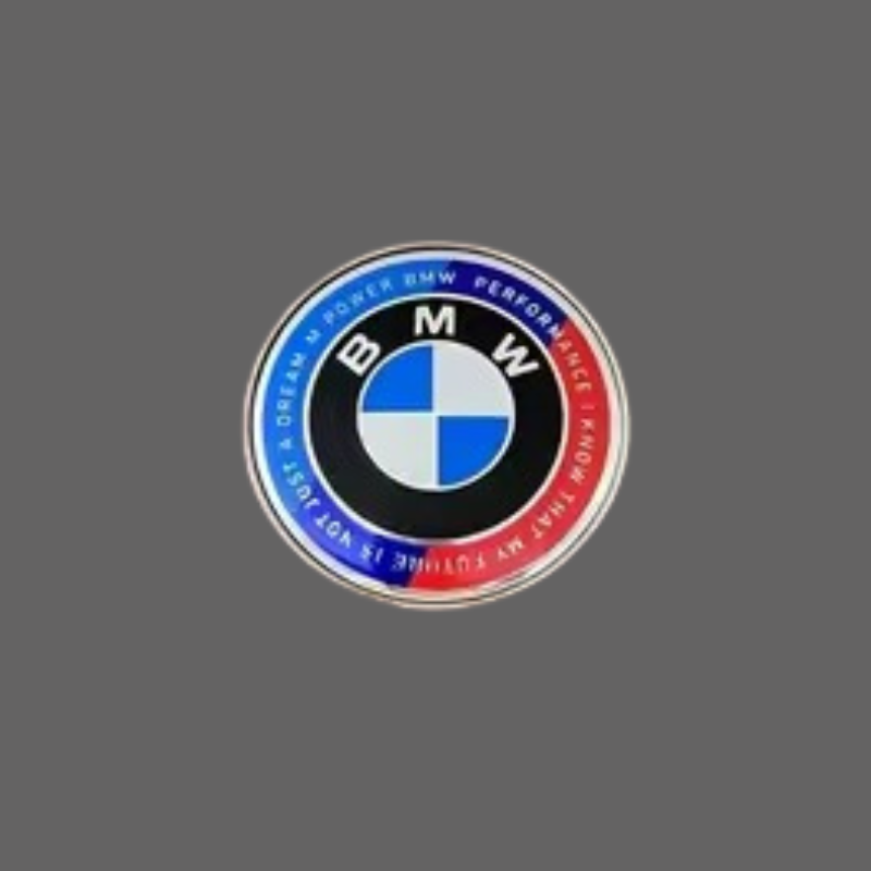 Set of 4 BMW Gloss Black Wheel Center Caps – 68mm with Silver Logo