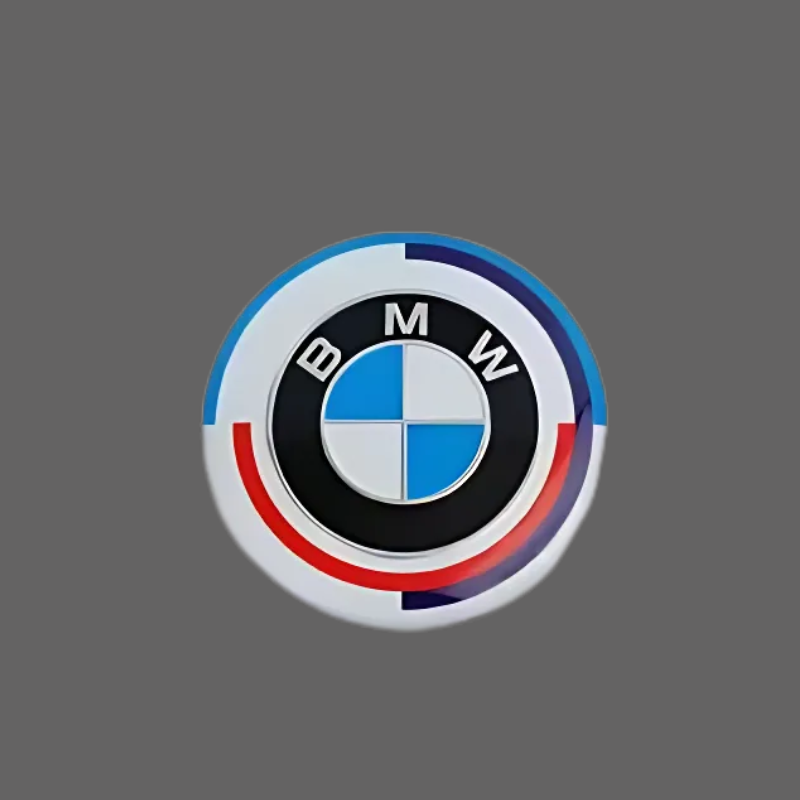 Set of 4 BMW Gloss Black Wheel Center Caps – 68mm with Silver Logo
