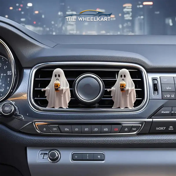 2pcs Halloween Ghost Acrylic Air Freshener Clips