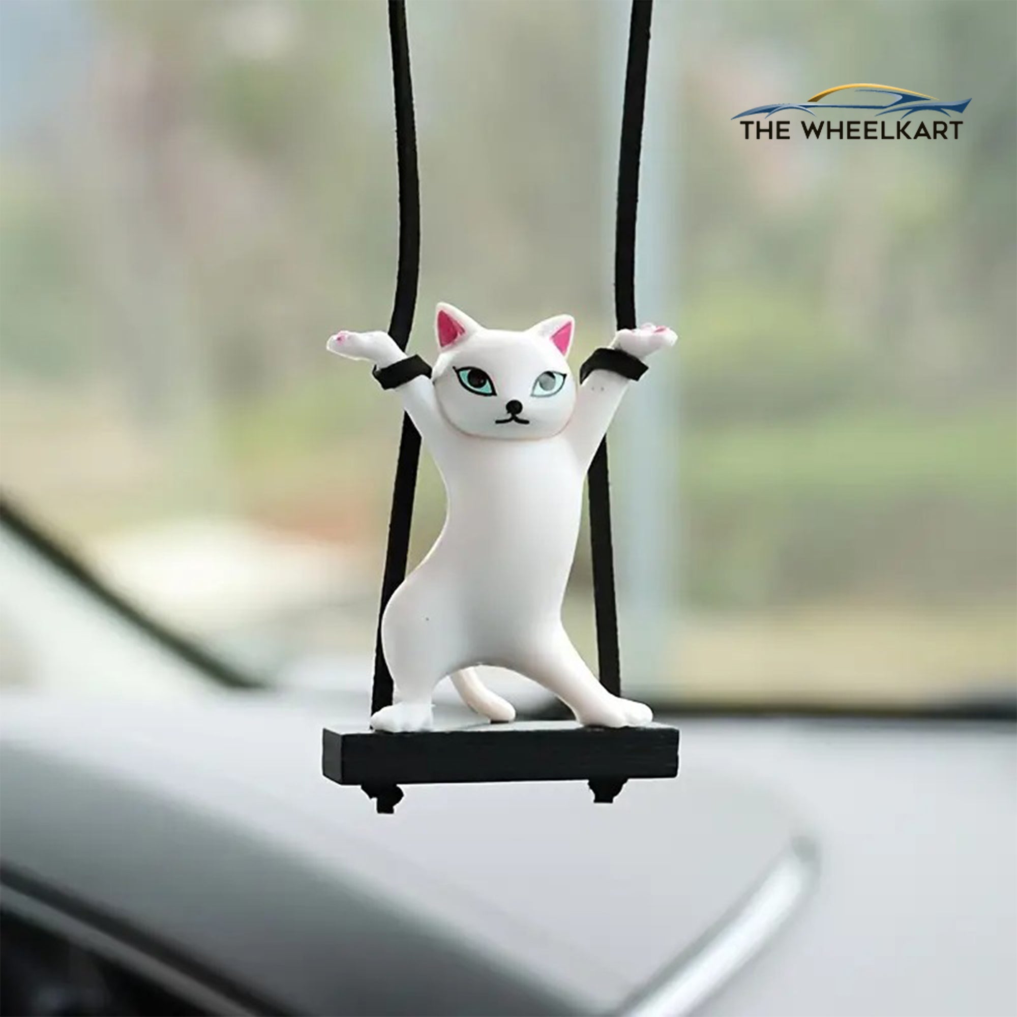 1pc Charming Cat Car Pendant, Cute Cat Dancing Cat