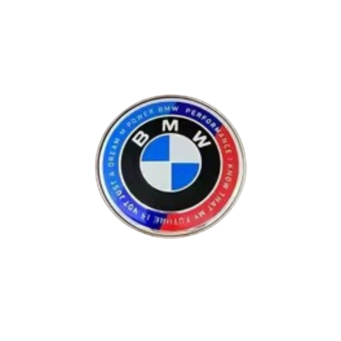 BMW Gloss Black Wheel Center Caps – 68 mm with Silver Logo (Set of 4)