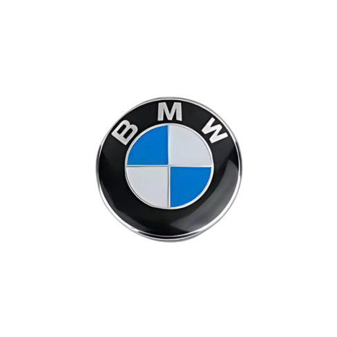 BMW Gloss Black Wheel Center Caps – 68 mm with Silver Logo (Set of 4)