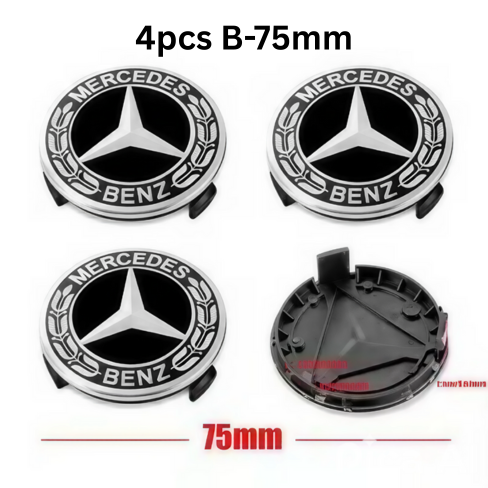 الحزمة 4 - أغطية عجلات مرسيدس AMG + ميدالية مفاتيح