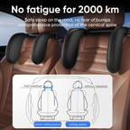 Ergonomic 360° Adjustable Car Cervical Pillow – Memory Foam Headrest with Side Pads