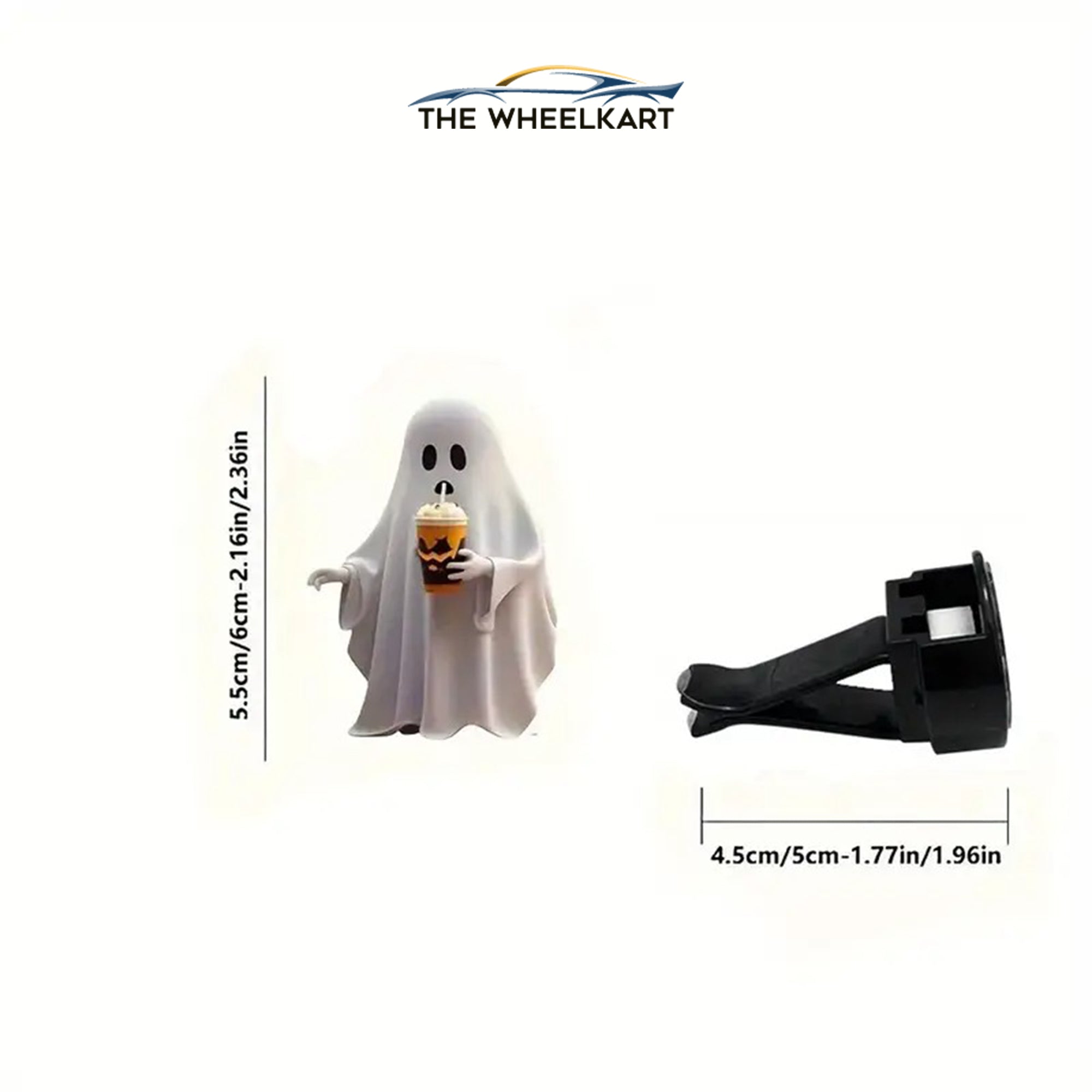 2pcs Halloween Ghost Acrylic Air Freshener Clips