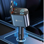 شاحن سيارة سريع قابل للسحب 4 في 1 – بقوة 240 واط / 120 واط USB و Type-C