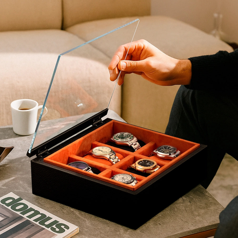 MOZSLY Luxury 6-Watch Display Box – The Architect · LUX