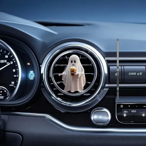 2pcs Halloween Ghost Acrylic Air Freshener Clips