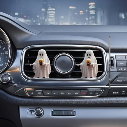 2pcs Halloween Ghost Acrylic Air Freshener Clips