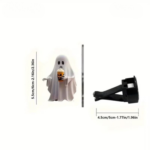 2pcs Halloween Ghost Acrylic Air Freshener Clips