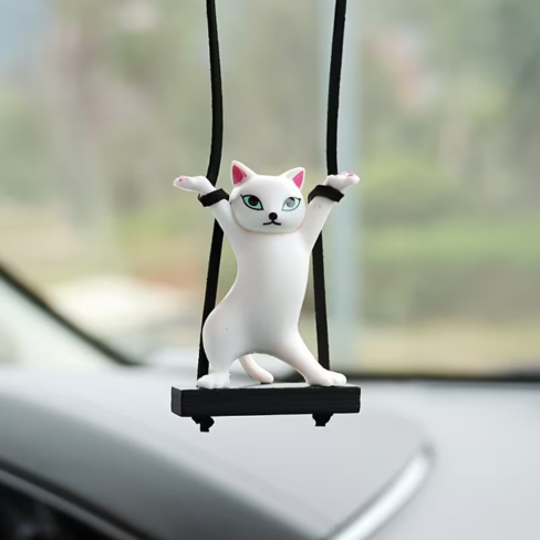 1pc Charming Cat Car Pendant, Cute Cat Dancing Cat
