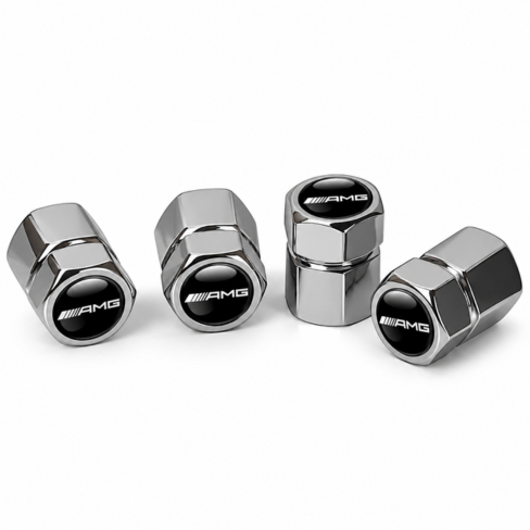 Mercedes Benz AMG 4Pcs Diamond shaped valve Alloy Car Wheel Tire Air Valve Caps Stem