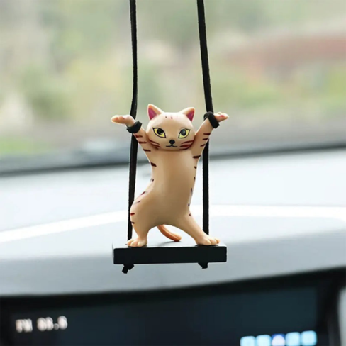1pc Charming Cat Car Pendant, Cute Cat Dancing Cat