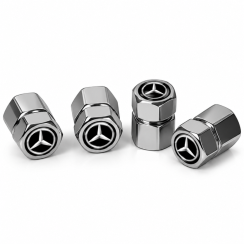 Mercedes Benz AMG 4Pcs Diamond shaped valve Alloy Car Wheel Tire Air Valve Caps Stem