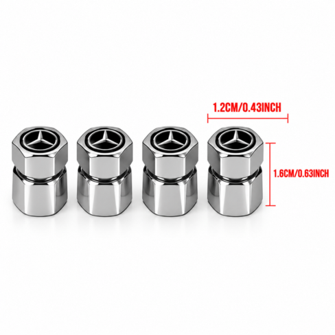 Mercedes Benz AMG 4Pcs Diamond shaped valve Alloy Car Wheel Tire Air Valve Caps Stem
