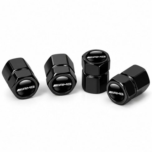 Mercedes Benz AMG 4Pcs Diamond shaped valve Alloy Car Wheel Tire Air Valve Caps Stem