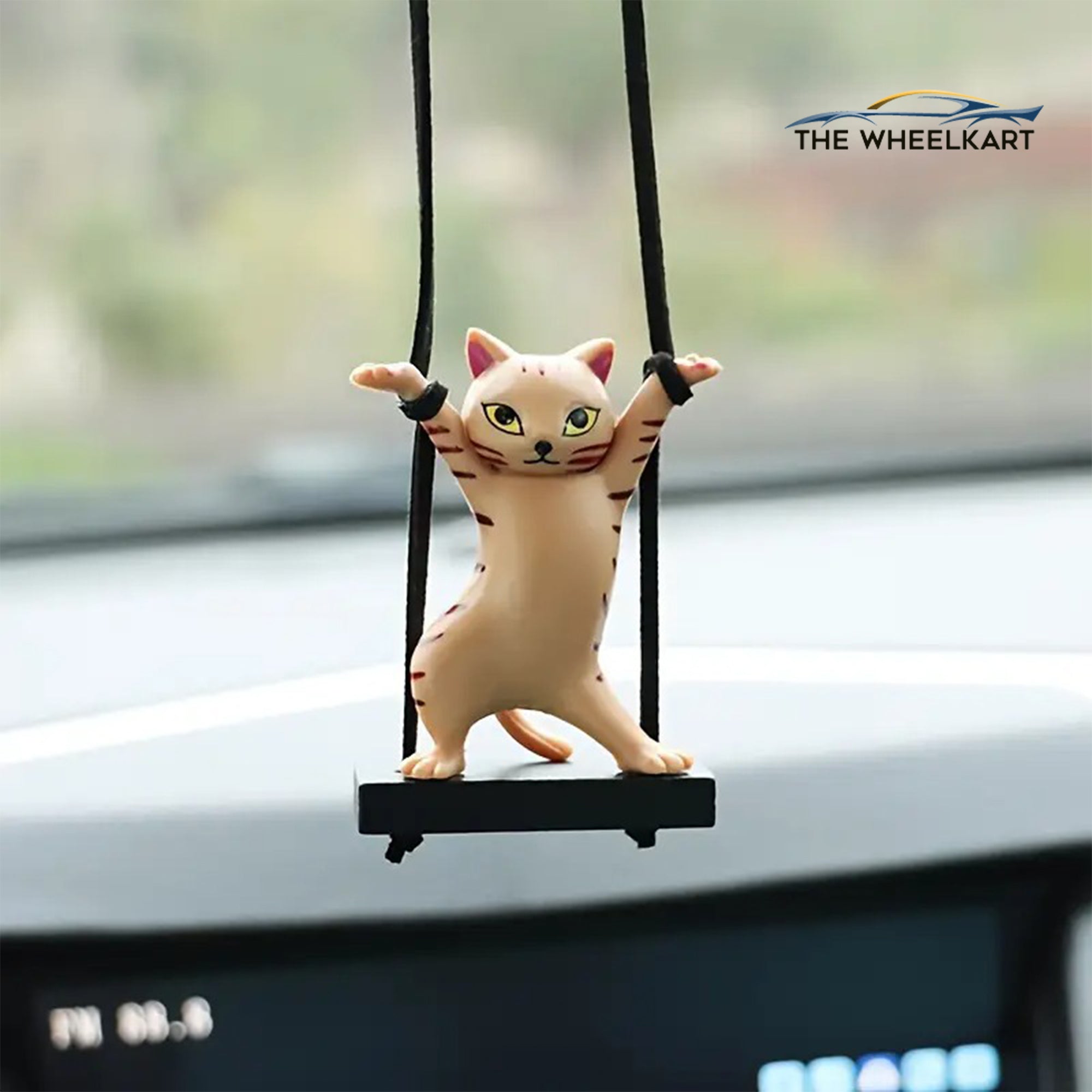 1pc Charming Cat Car Pendant, Cute Cat Dancing Cat