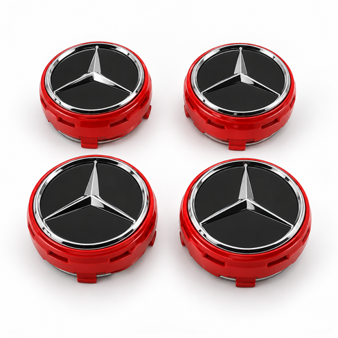 Mercedes Benz AMG 4PCS 75mm NEW Car Wheel Center Hub Caps Cover