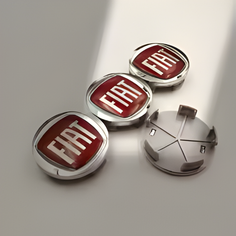 Fiat Logo Wheel Center Hub Caps – 60mm Rim Emblems (Set of 4)