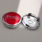Fiat Logo Wheel Center Hub Caps – 60mm Rim Emblems (Set of 4)
