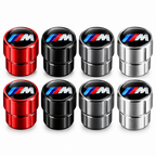 BMW 4Pcs Aluminum Car Tire Valve Caps Tyre Valve Stem Dust‑Proof Covers