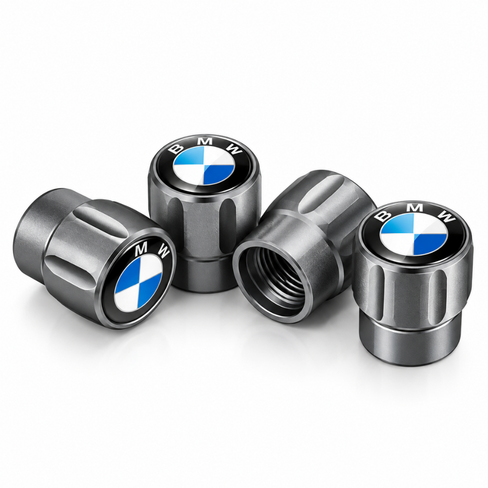 BMW 4Pcs Aluminum Car Tire Valve Caps Tyre Valve Stem Dust‑Proof Covers