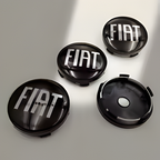 Fiat Logo Wheel Center Hub Caps – 60mm Rim Emblems (Set of 4)