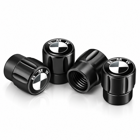 BMW 4Pcs Aluminum Car Tire Valve Caps Tyre Valve Stem Dust‑Proof Covers