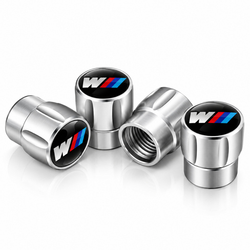 BMW 4Pcs Aluminum Car Tire Valve Caps Tyre Valve Stem Dust‑Proof Covers