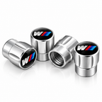 BMW 4Pcs Aluminum Car Tire Valve Caps Tyre Valve Stem Dust‑Proof Covers