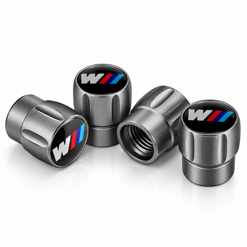 BMW 4Pcs Aluminum Car Tire Valve Caps Tyre Valve Stem Dust‑Proof Covers