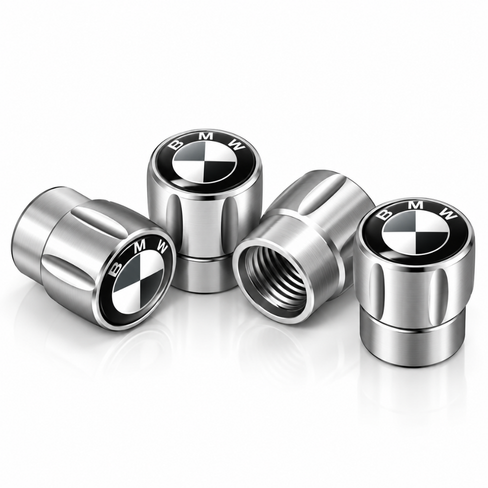 BMW 4Pcs Aluminum Car Tire Valve Caps Tyre Valve Stem Dust‑Proof Covers