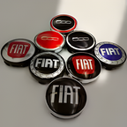 Fiat Logo Wheel Center Hub Caps – 60mm Rim Emblems (Set of 4)