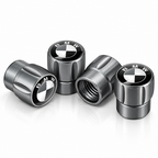 BMW 4Pcs Aluminum Car Tire Valve Caps Tyre Valve Stem Dust‑Proof Covers