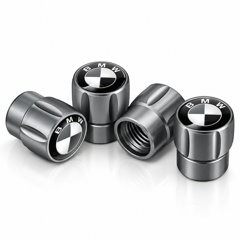BMW 4Pcs Aluminum Car Tire Valve Caps Tyre Valve Stem Dust‑Proof Covers