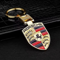 RoseTR Porsche Metaal Gold Premium Keychain - Compatible with Cayman Cayenne Panamera