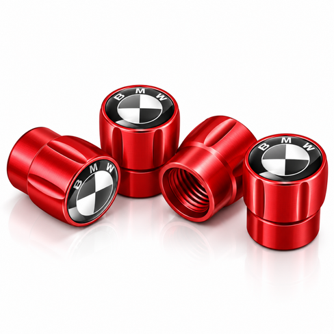 BMW 4Pcs Aluminum Car Tire Valve Caps Tyre Valve Stem Dust‑Proof Covers