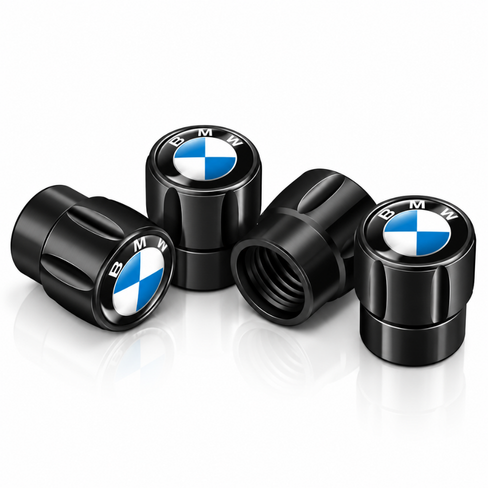 BMW 4Pcs Aluminum Car Tire Valve Caps Tyre Valve Stem Dust‑Proof Covers