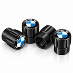 BMW 4Pcs Aluminum Car Tire Valve Caps Tyre Valve Stem Dust‑Proof Covers