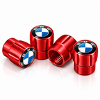BMW 4Pcs Aluminum Car Tire Valve Caps Tyre Valve Stem Dust‑Proof Covers