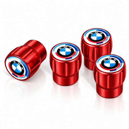 BMW 4Pcs Aluminum Car Tire Valve Caps Tyre Valve Stem Dust‑Proof Covers