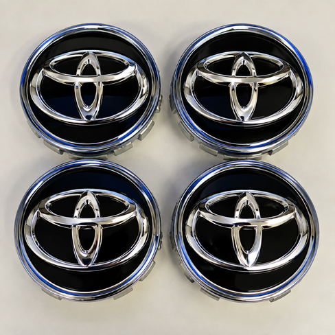 4PCS TOYOTA 62mm Black Wheel Center Caps, Camry Avalon RAV4 C-HR PriusVS Corolla
