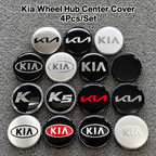 KIA 4Pcs 58mm Car Wheel Center Hub Caps Logo Cover Accessories