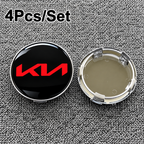 KIA 4Pcs 58mm Car Wheel Center Hub Caps Logo Cover Accessories