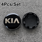 KIA 4Pcs 58mm Car Wheel Center Hub Caps Logo Cover Accessories
